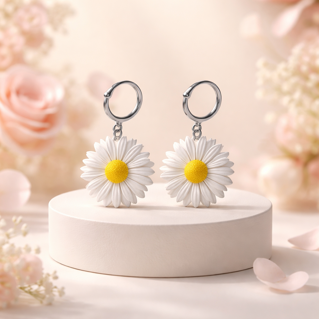 Margaritas earrings (yellow white)