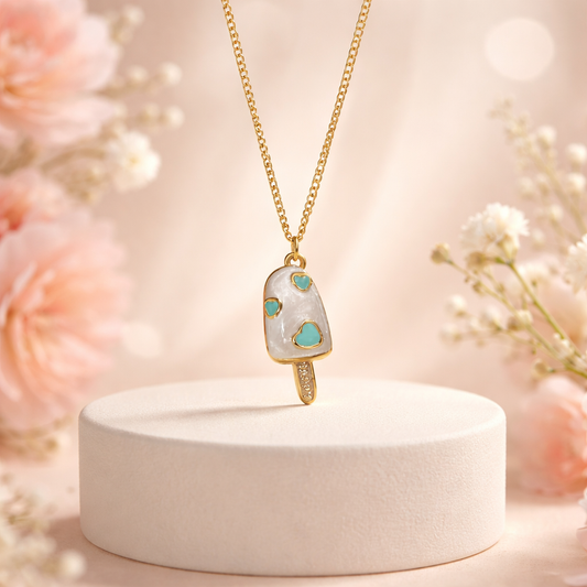 Mini ice cream (white turquoise)