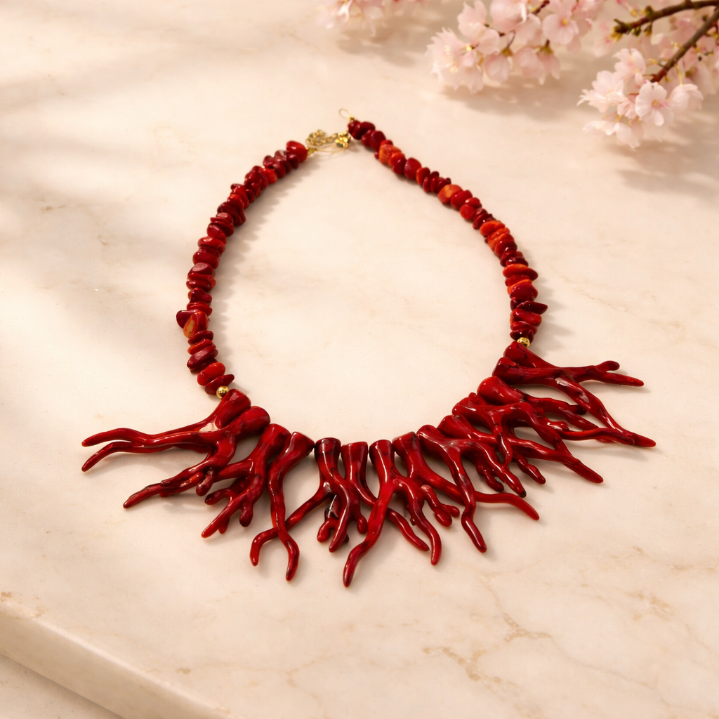 Coral necklace (red)