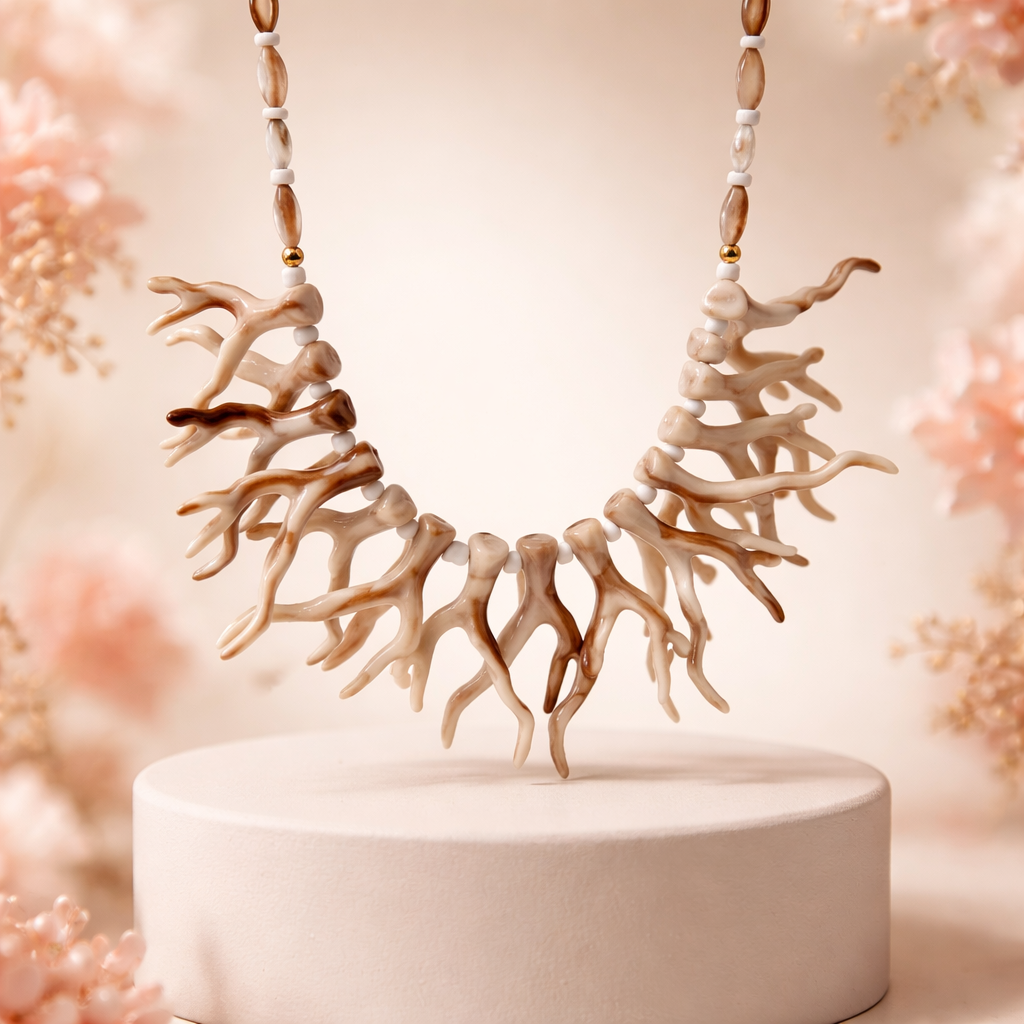 Coral necklace (beige)
