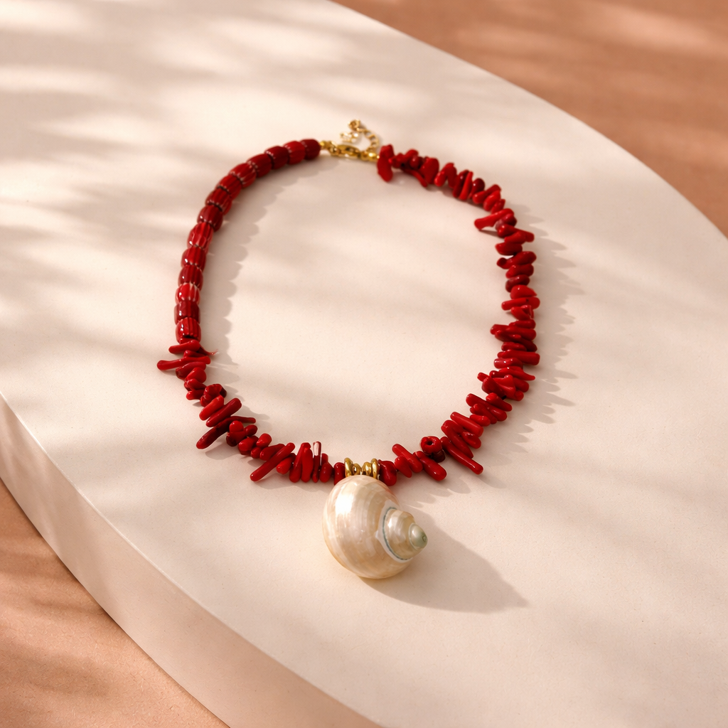 Corfu necklace (red)