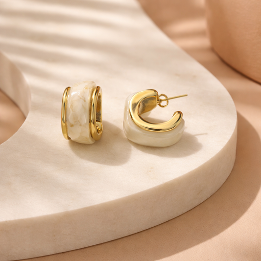 Paros earrings (white)