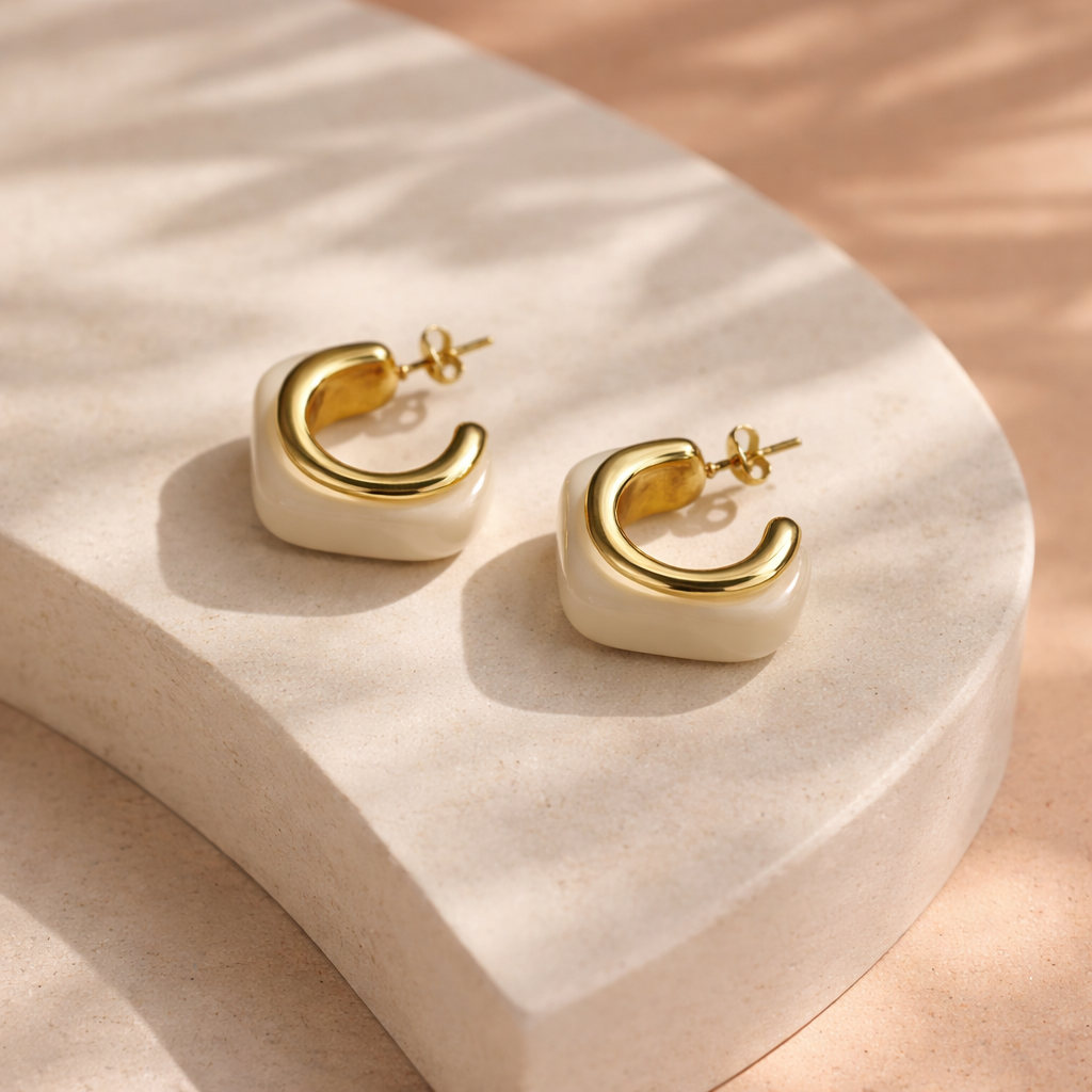 Paros earrings (white)