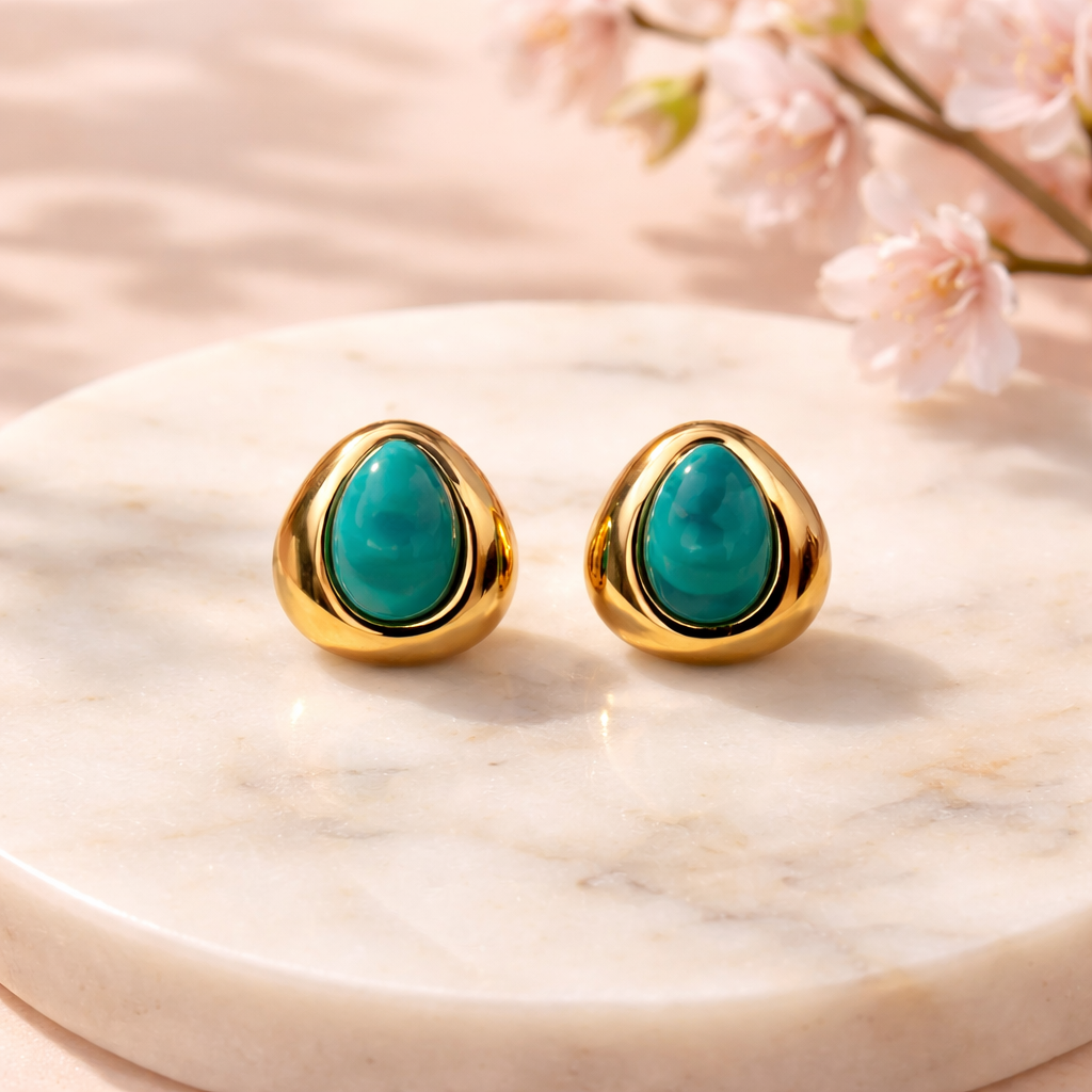 Boni earrings (green-blue)