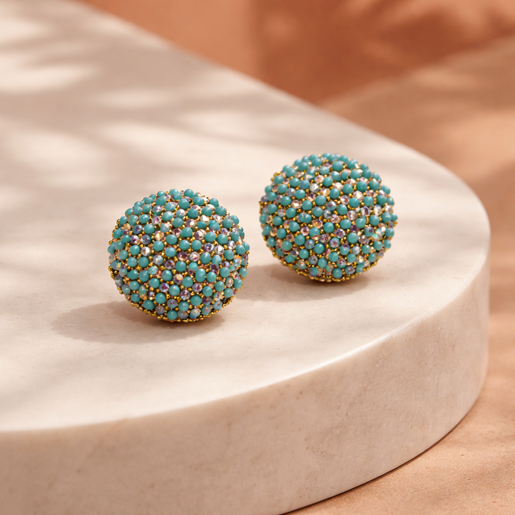 Lollipop earrings ( turquoise)