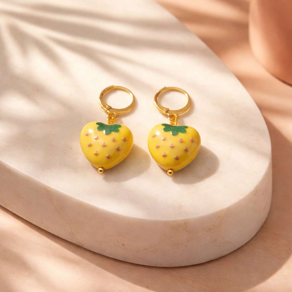 Fruity earrings (yellow)