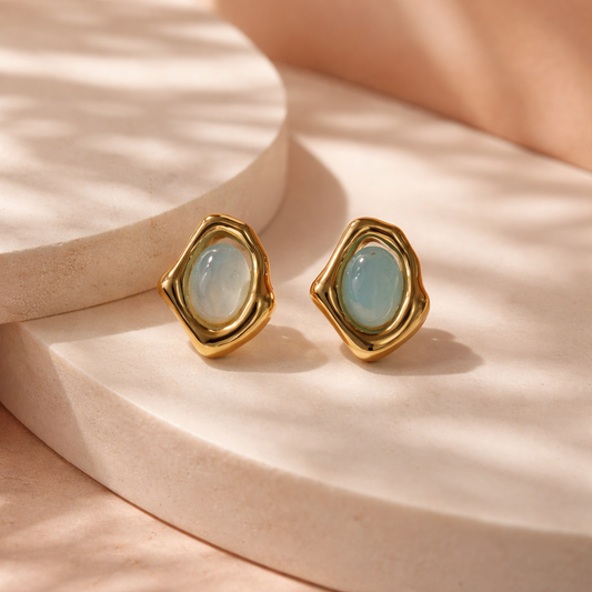 Ofelia earrings (cyan)