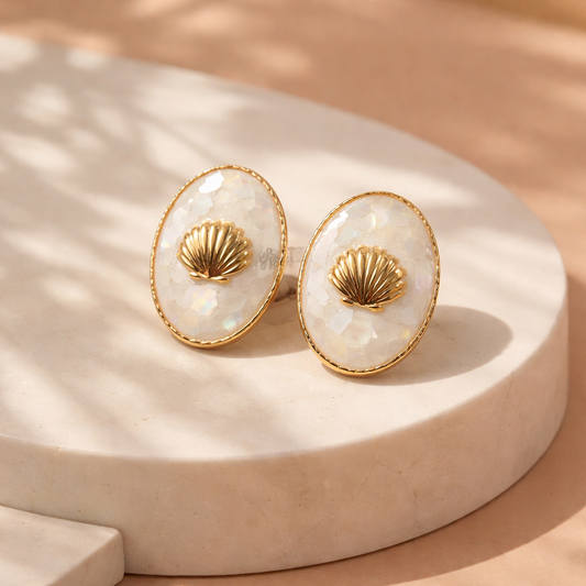 Zakinthos earrings (white)