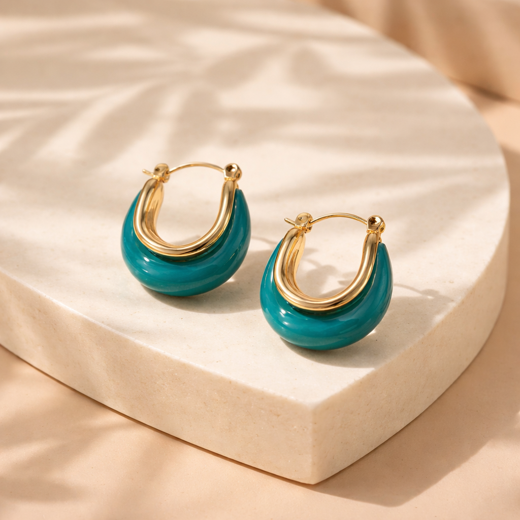 Filiana hoops (turquoise)