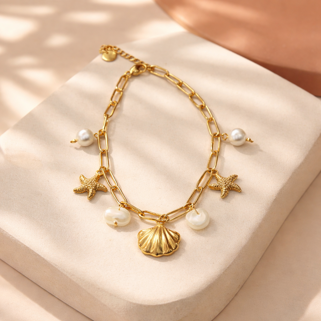 Seashell anklet