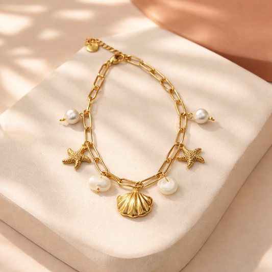 Seashell anklet
