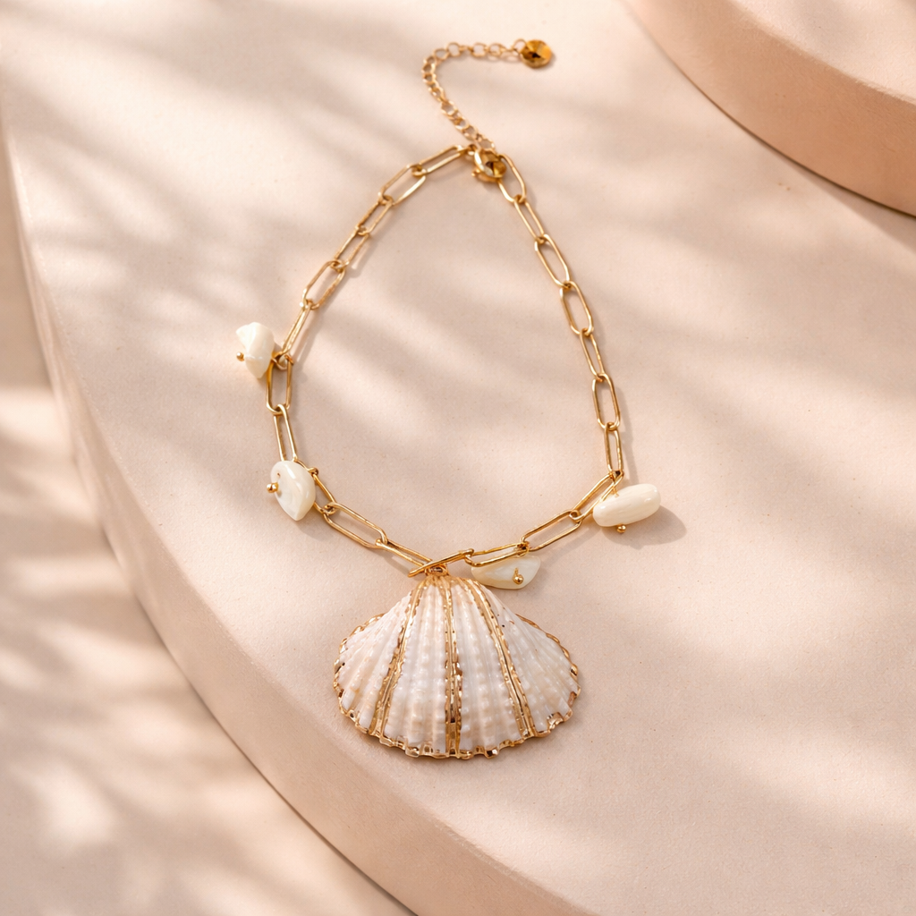 Big seashell anklet