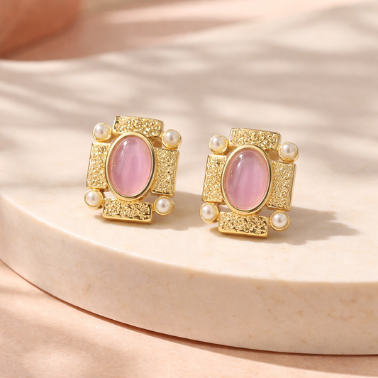 Pandora earrings (light pink)