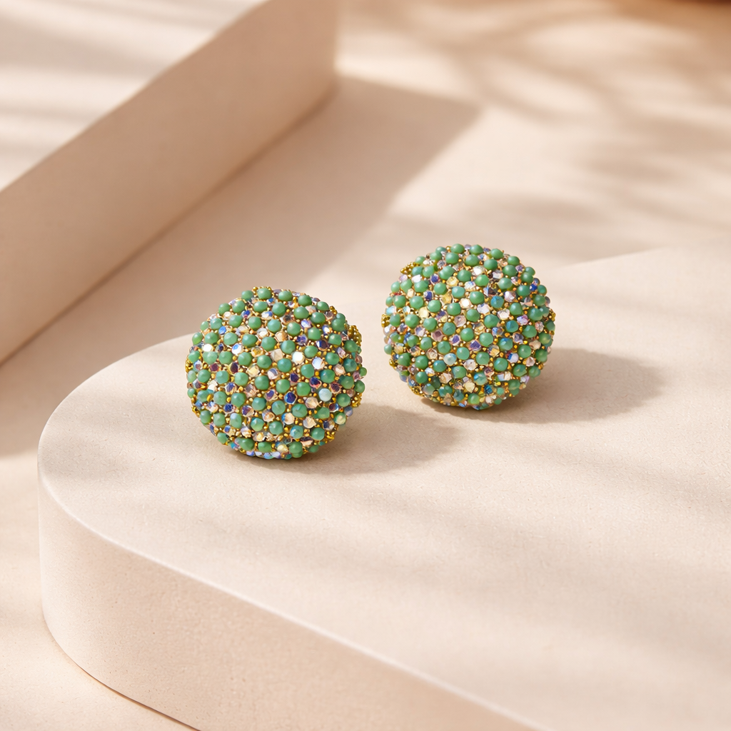 Lollipop earrings (green)