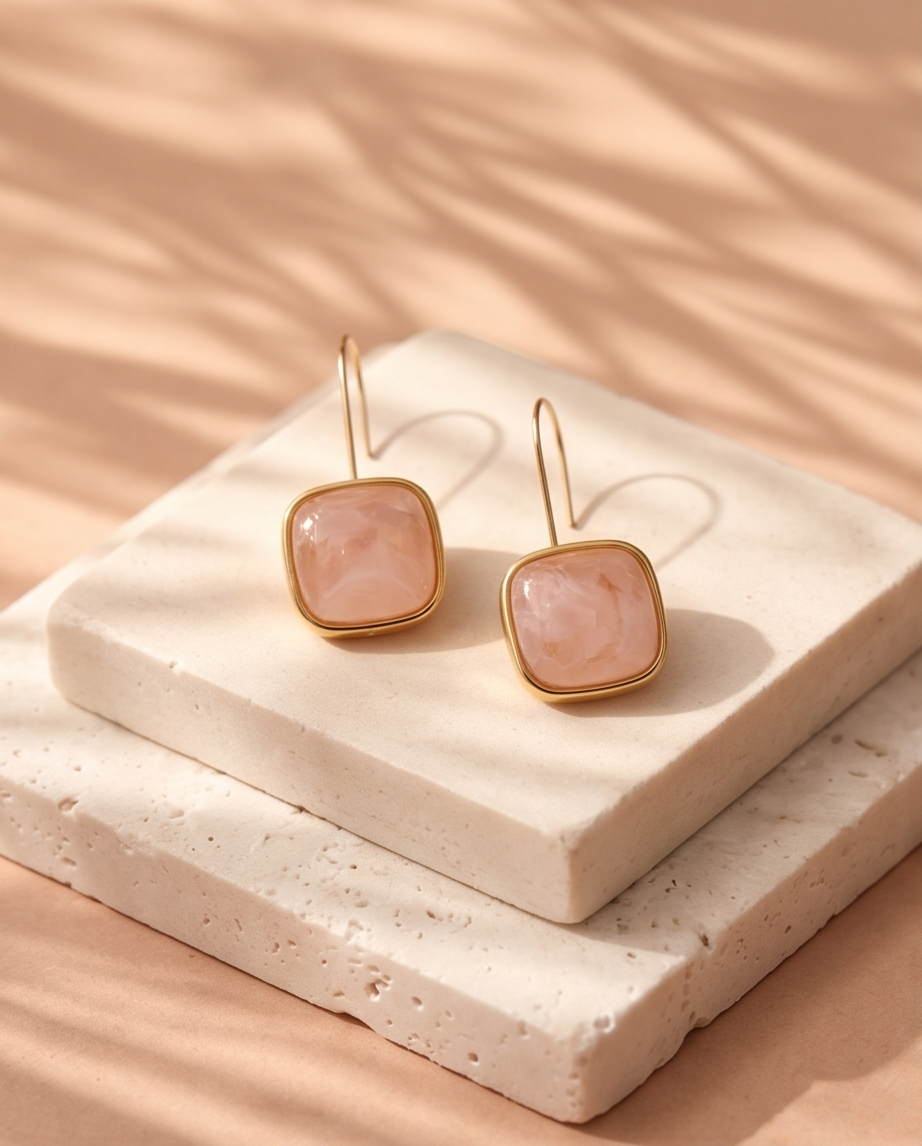 Christy earrings (light pink)