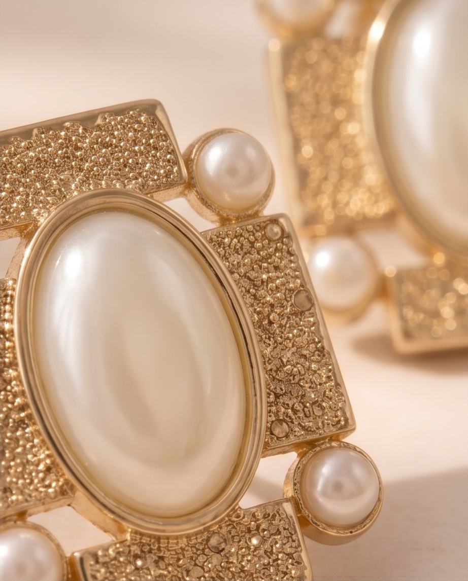 Pandora earrings (white)