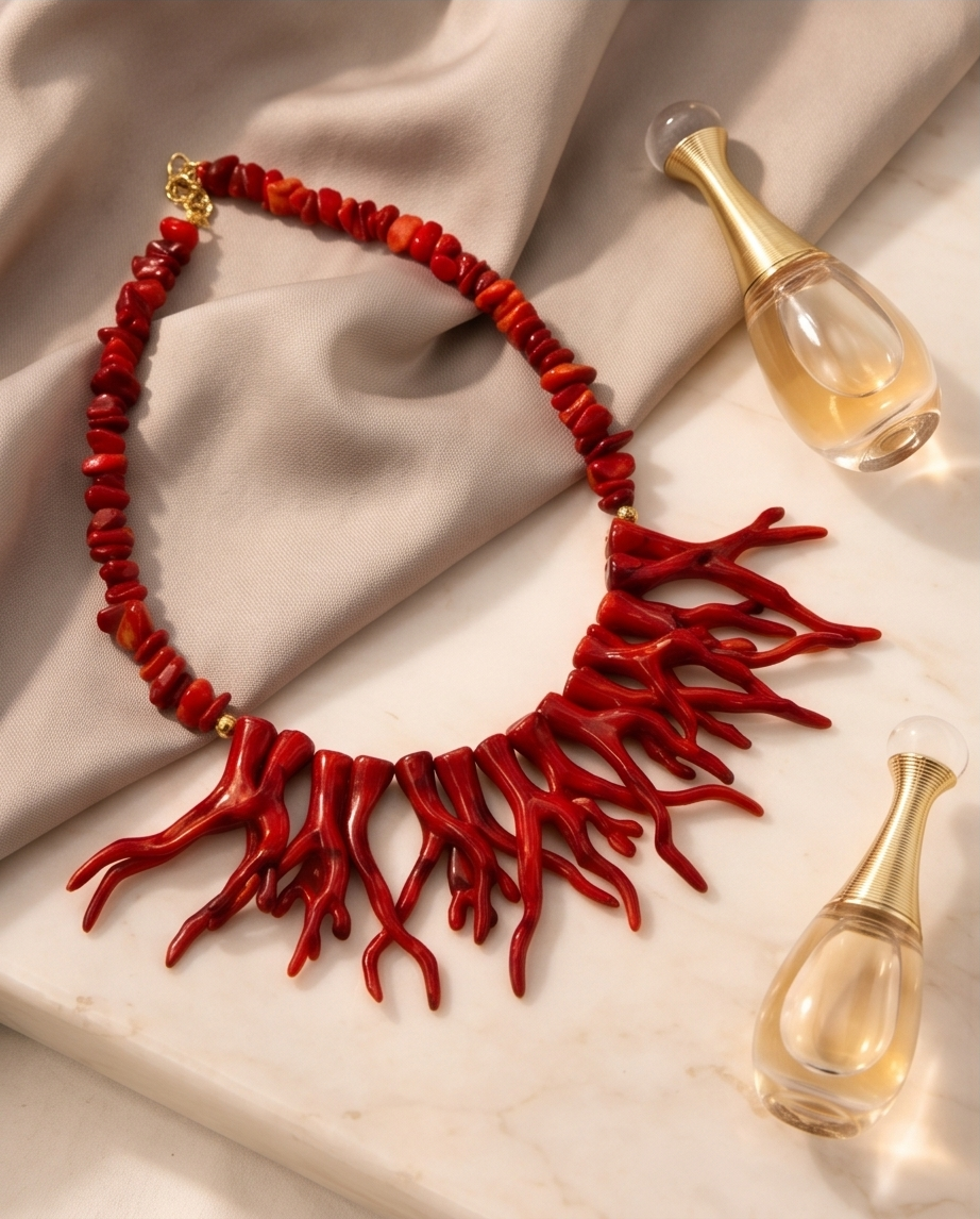 Coral necklace (red)