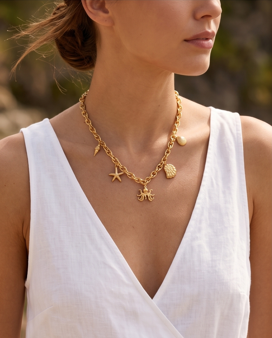 Soleil charm necklace